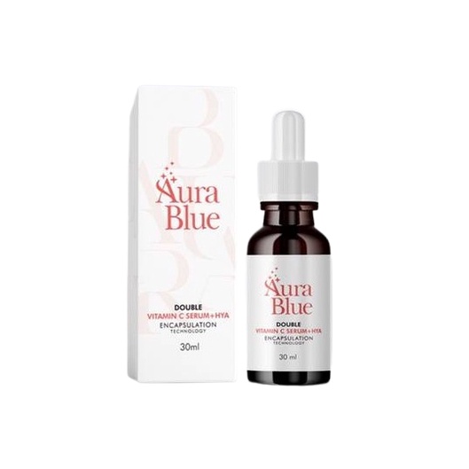 aurablue-ออร่าบลู-เซรั่มดับเบิ้ลวิตามินซี-หน้าใส-ลดริ้วรอย-หมดปัญหาเรื่องสิวฝ้า-กระ-สารสกัดเกรดพรีเมียม