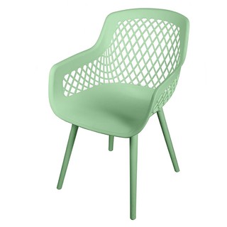 โต๊ะ เก้าอี้ เก้าอี้ SPRING LINNE สีเขียว เฟอร์นิเจอร์นอกบ้าน สวน อุปกรณ์ตกแต่ง PLASTIC CHAIR SPRING GREEN