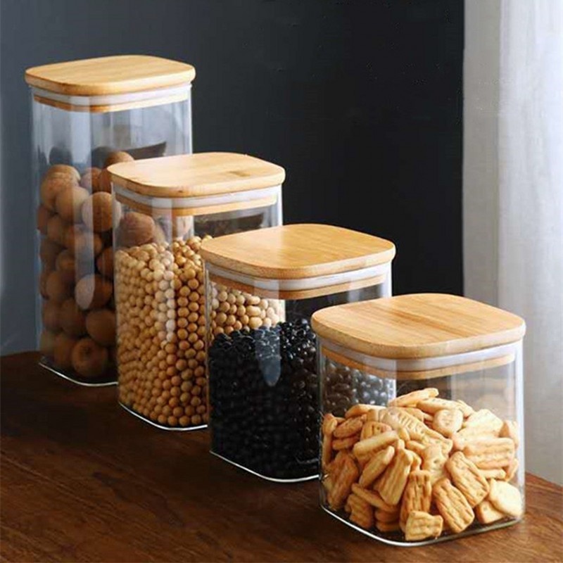 airtight-food-square-glass-jar-with-lid-grains-tea-sweets-dry-food-sealed-cans-kitchen-storage-container