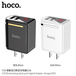 cherry Hoco C39 2.4A Max 12W ปลั๊กชาร์จไฟบ้าน หัวชาร์จ พร้อมจอดิจิตอลบอกความเร็วขณะชาร์จ