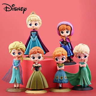 โมเดลฟิกเกอร์ Disney Frozen Elsa Anna Princess ขนาดเล็ก เหมาะกับของขวัญ ของเล่นสะสม สําหรับเด็ก
