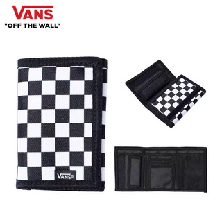 สินค้า VANS Tide Camouflage Velcro พับผ้าใบกระเป๋าสตางค์ ID Card Holder