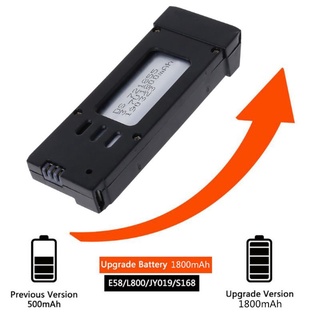 ภาพขนาดย่อของภาพหน้าปกสินค้าE100/E88 Drone 3.7V 1800mAh แบตเตอรี่ลิเธียมเข้ากันได้กับ Eachine Drone Quadcopter อะไหล่ จากร้าน zrkf9sakzs บน Shopee