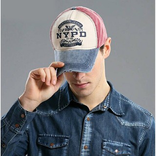 หมวกแก๊ป  สไตล์นักเบสบอล  NYPD CAP , Star Cap , Baseball Cap,  Fitted Hat Casual Cap