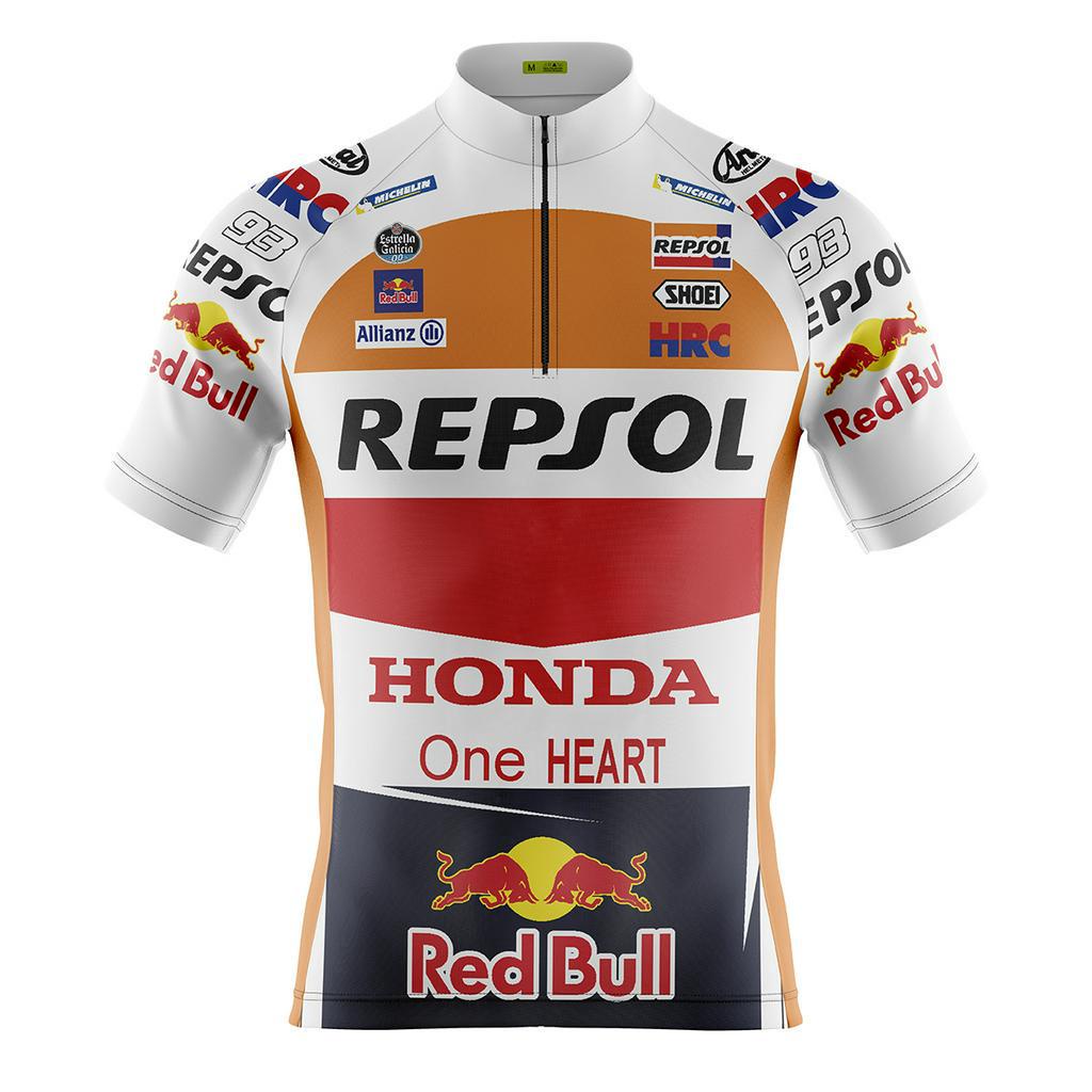 เสื้อกีฬาแขนสั้น-ลายทีมแข่งจักรยานเสือภูเขา-honda-red-bull-2024