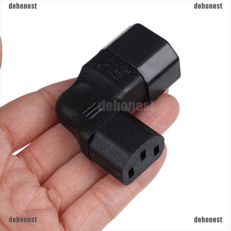 dehonest-อะแดปเตอร์ปลั๊ก-iec-มุมซ้าย-90-องศา-iec-320-c14-เป็น-c13-lcd-ทีวีติดผนัง