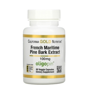 (พร้อมส่ง) California Gold Nutrition, French Maritime Pine Bark Extract, Oligopin, 100 mg, 60, 180 Capsules