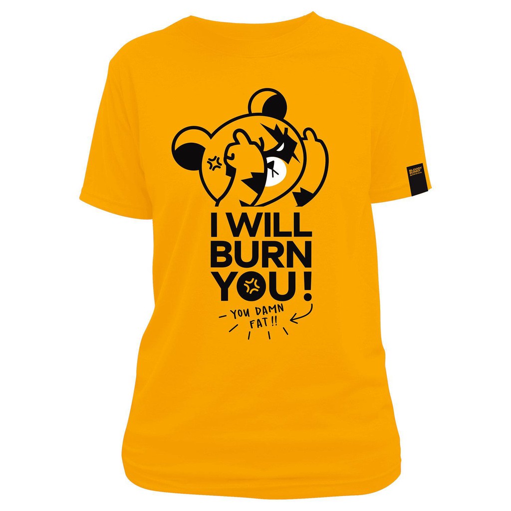 เสื้อยืด-t-shirt-ลาย-serious-kuma-burn-you