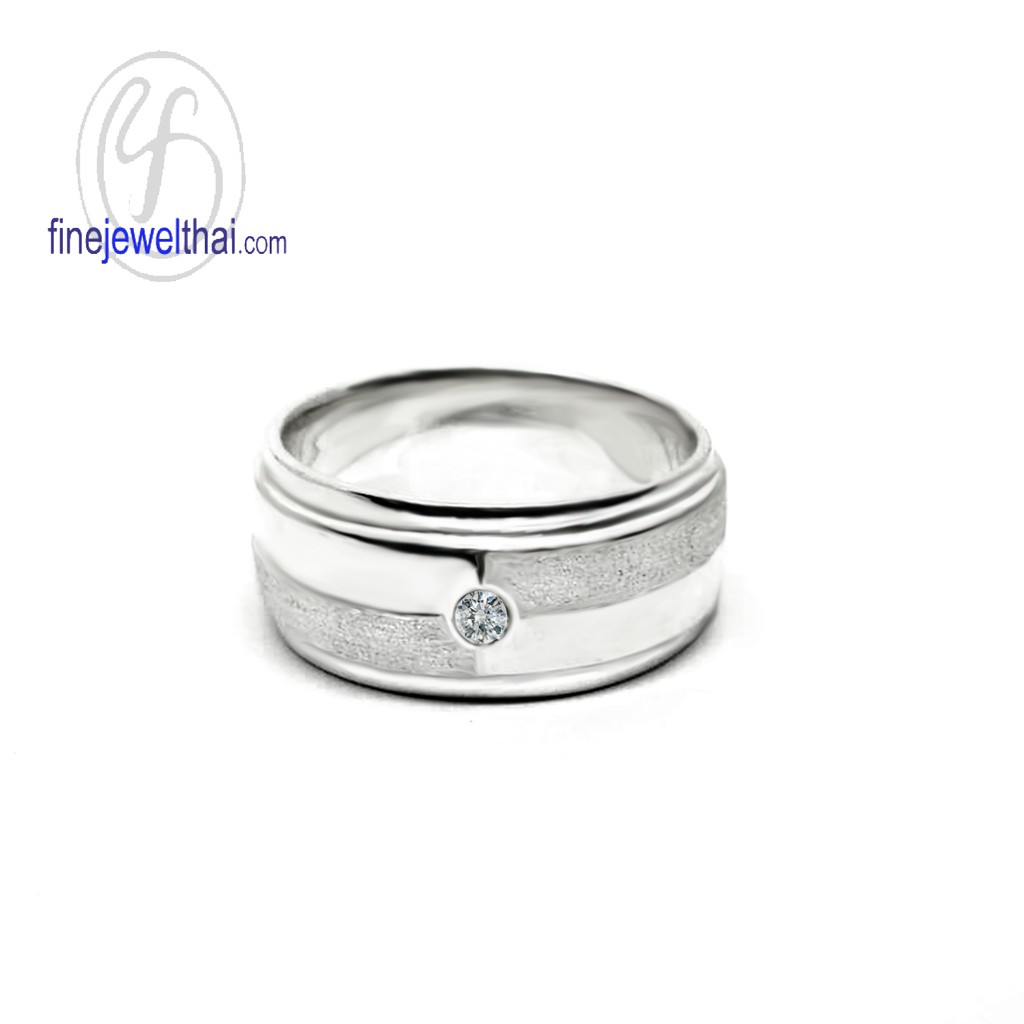 finejewelthai-แหวนเพชร-เพชร-แหวนหมั้น-แหวนแต่งงาน-diamond-cz-wedding-ring-silver-white-gold-r3039cz