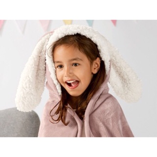 เสื้อคลุมกันหนาว ผ้าห่มเด็ก 4-10 ปี มีฮู้ด หมวก กระต่าย แบรนด์แท้