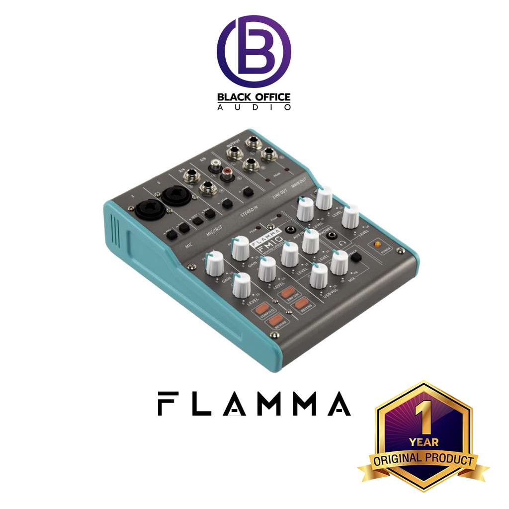 flamma-fm10-มิกเซอร์สำหรับไลฟ์สตรีม-ดิจิตอลมิกเซอร์-digital-mixer-live-streaming-blackofficeaudio