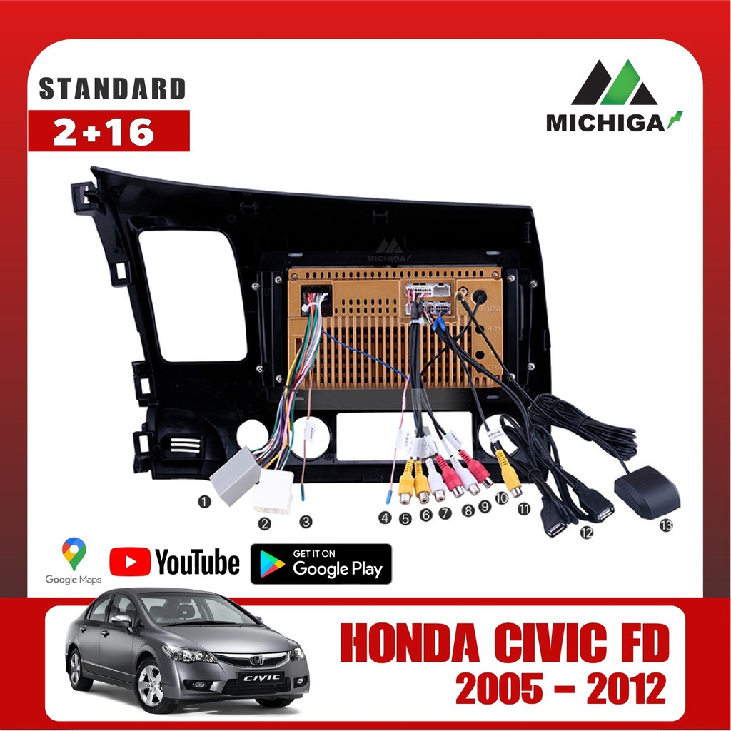 เครื่องเล่น-android-michigaจอแอนดรอยตรงรุ่น-honda-civic-fd-2006-2012-ฟรีฟิล์มกันรอยมูลค่า350-บาท-หน้าจอขนาดจอ-10-1-นิ้ว