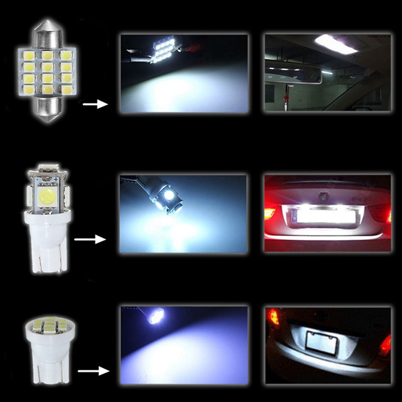 หลอดไฟ-led-สำหรับตกแต่งภายในรถยนต์-13-ชิ้น-ชุด