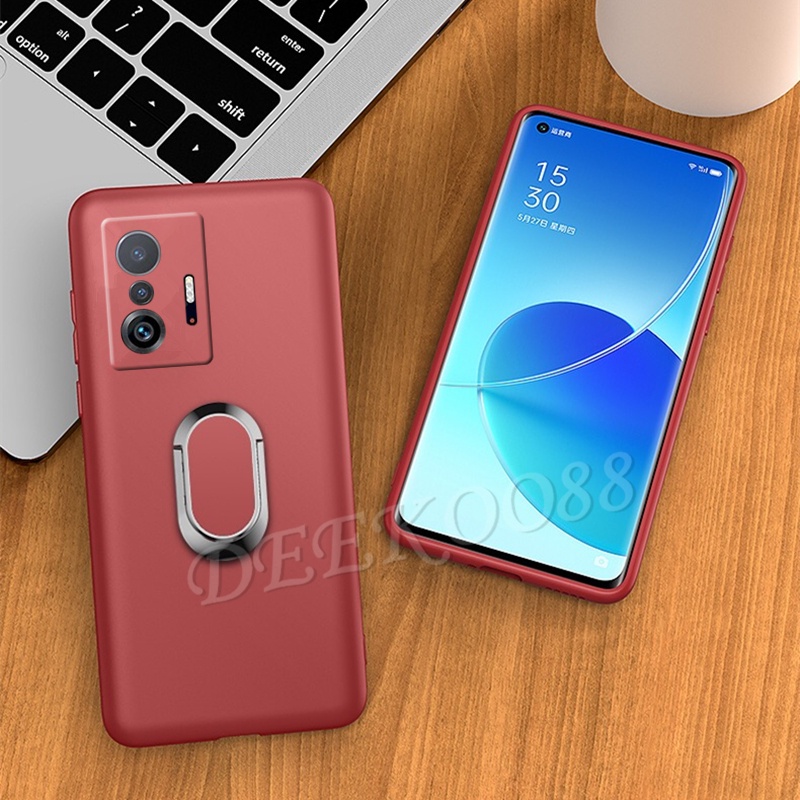 มีของพร้อมส่ง-เคสโทรศัพท์-xiaomi-mi-11t-mi-11t-pro-mi-10t-mi-10t-pro-casing-skin-feel-tpu-simple-color-tpu-silicone-with-ring-stand-holder-phone-cover-เคส-mi11t-pro-soft-case