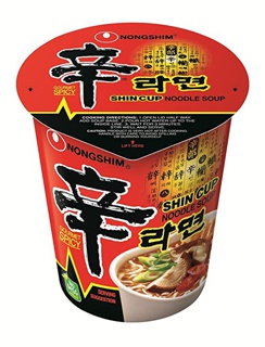 nong shim shin ramyun noodle soup cup ชินรามยอน มาม่าเกาหลี  신컵 신라면 작은컵 한국 컵라면 68g