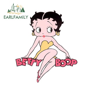 Earlfamily สติ๊กเกอร์ Betty Boop 13 ซม. X 11.2 ซม. สําหรับตกแต่งกระจกรถยนต์