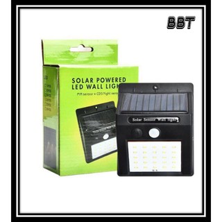 BBT Solar ไฟติดผนังโซล่าเซลล์ 20/30 LED Motion sensor ไม่เสียค่าไฟทุกวัน 30LED