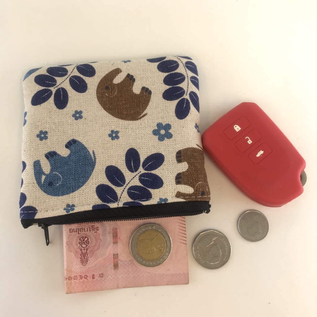 กระเป๋าสตางค์ผ้าฝ้ายเชียงใหม่-กระเป๋าเงิน-กระเป๋าใส่เหรียญ-กระเป๋าใส่ธนบัตร-กระเป๋าอเนกประสงค์-ทรงสั้น-4-5-4inc