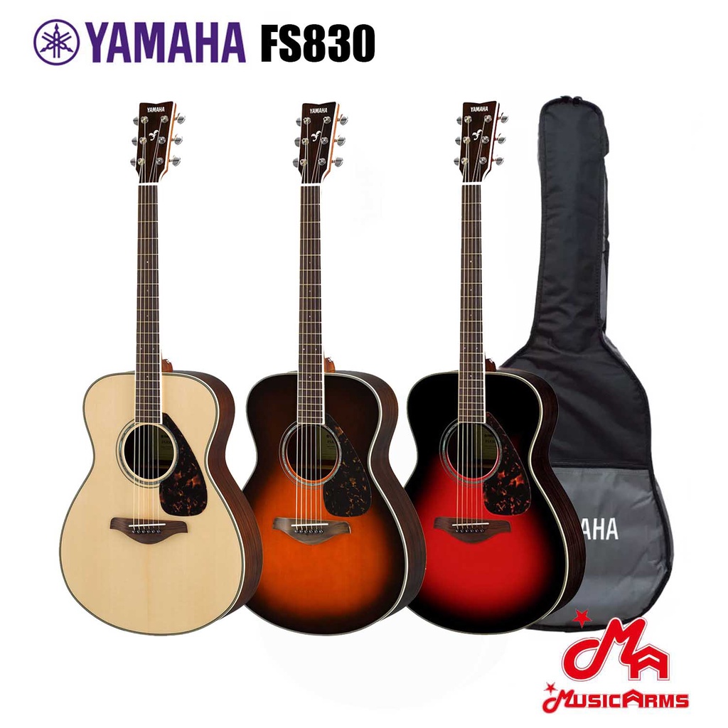 Yamaha FS830 กีตาร์โปร่ง 40 นิ้ว ยามาฮ่า รุ่น F830 แถมฟรีกระเป๋าของแท้ ...