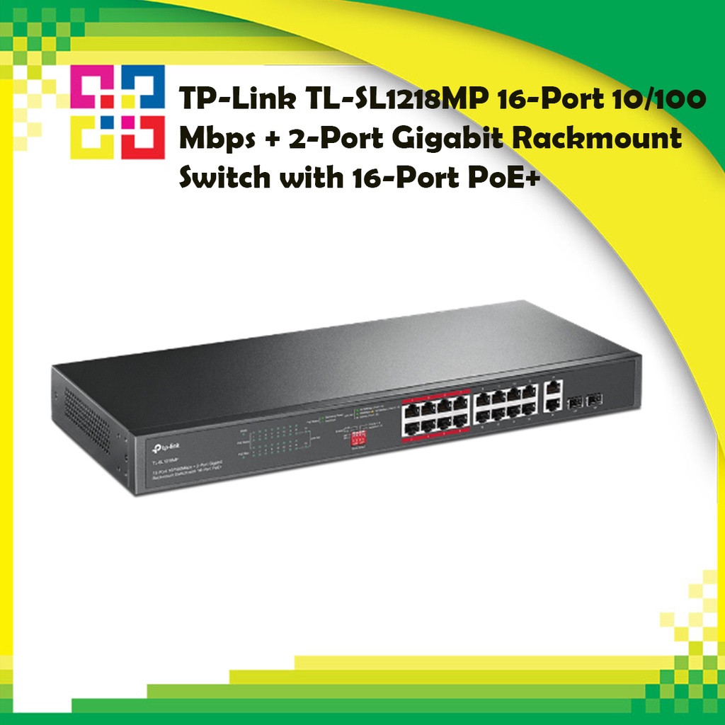 tp-link-tl-sl1218mp-16port-10-100-mbps-2-port-gigabit-rackmount-switch-with-16-port-poe