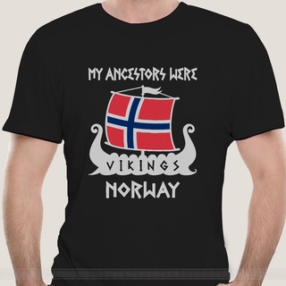 เสื้อยืด ผ้าฝ้าย พิมพ์ลาย My Ancestors Were Vikings Norway Heritage แฟชั่นฤดูร้อน สําหรับผู้ชายS-5XL
