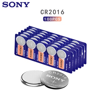 100Pcs Sony 3V CR2016 Lithium Coin Cells Button Battery CR 2016DL2016 KCR2016 LM2016 BR2016 For Watch Calculator Toys