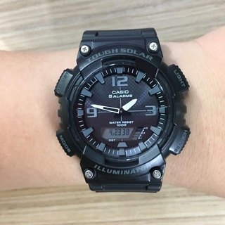 (ใช้โค้ด SPC852OWOP ลดทันที 150 บาท)CASIO TOUGH SOLAR นาฬิกาขอมือผู้ชาย รุ่น AQ-S810W-1A2-สีดำ