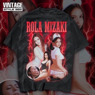 T-shirt  เสื้อดารา AV Rola mizaki หรือ Rola takizawa ที่หลายคนรุ้จัก ป้าย Hiptrack จะเป็นตะเข็บเดี่ยวผ้าหนาคอหนาเนื้อผ้า