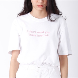 Brainwashedtheory เสื้อยืดแขนสั้น i dont need you. i have internet