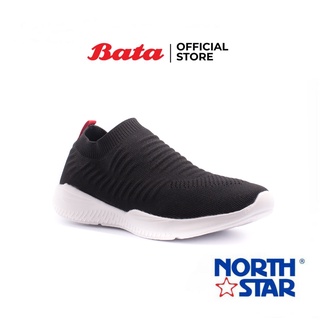 ภาพหน้าปกสินค้าBata บาจา ยี่ห้อ North Star รองเท้าสนีคเคอร์ รองเท้ากีฬา รองเท้าผ้าใบแบบสวม สำหรับผู้ชาย รุ่น Fknit-Mirkon1 สีดำ 8596011 ซึ่งคุณอาจชอบราคาและรีวิวของสินค้านี้