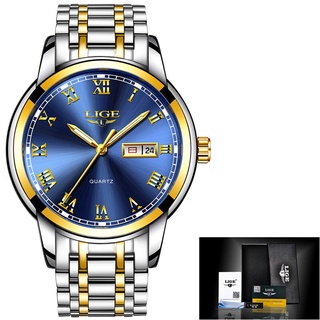 LIGE Top Luxury Brand Men Sports Watch Male Casual Full steel Date Wristwatches Men s Quartz