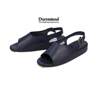 Dortmuend JA014 015-000 Navy Blue "The Original Hand-Sewn Series" รองเท้าสุขภาพที่ร้อยทุกฝีเข็มด้วยมือ รักษาอาการรองช้ำ