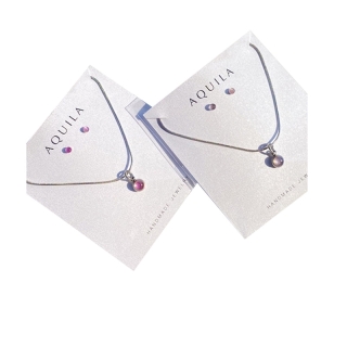 โปรโมชั่น : aquila เซท สร้อย  ต่างหู เปลี่ยนสีแสงแดดuvสร้อยคอ ของขวัญ เครื่องประดับรบกวนอ่านรายละเอียด