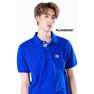 Rudedog เสื้อโปโล รุ่น Rectangular สีน้ำเงิน (ราคาต่อตัว)