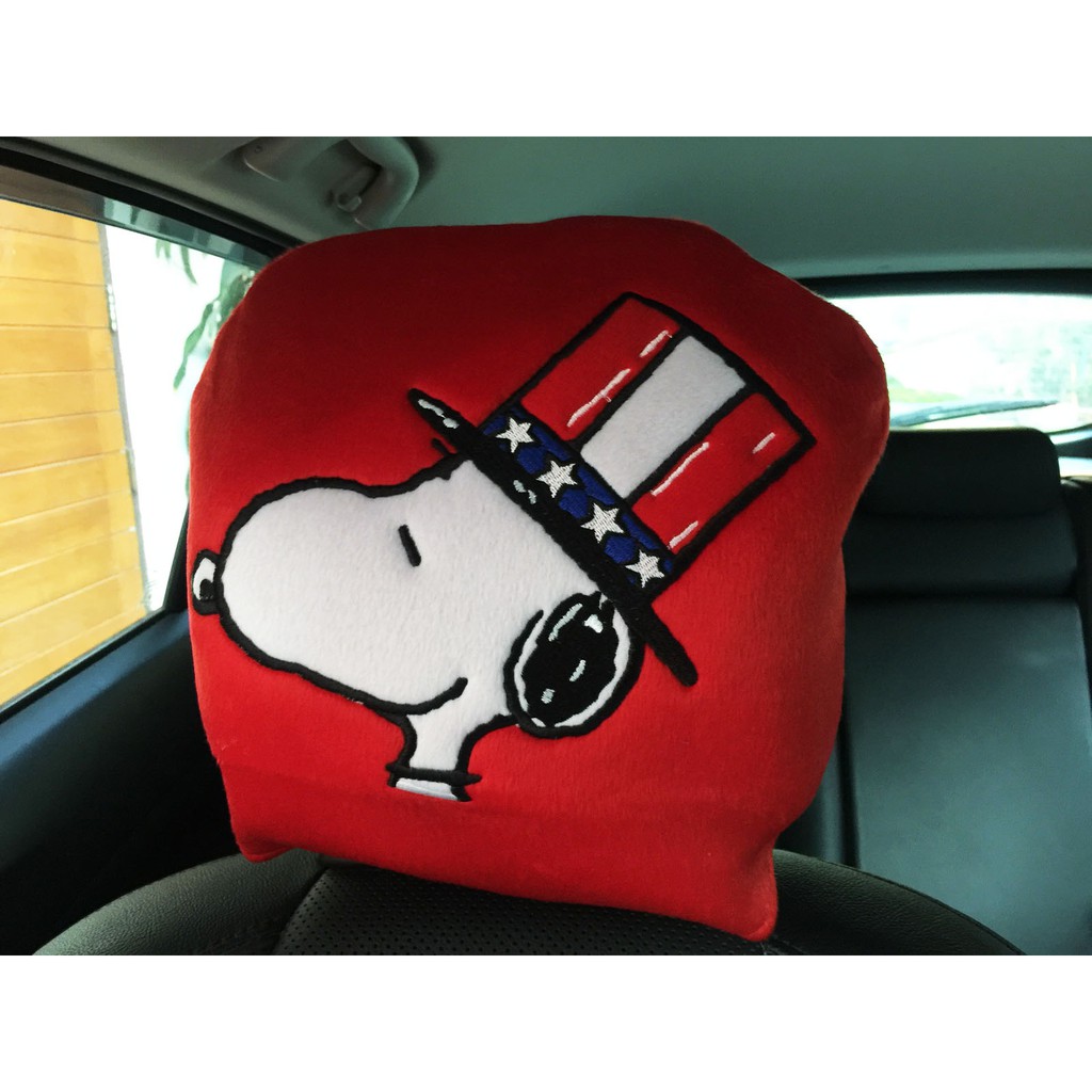 ราคาและรีวิวลิขสิทธิ์แท้ สนูปปี้ ที่หุ้มหัวเบาะรถยนต์ 1 ชิ้น Snoopy 1 piece Head Rest Seat Cover