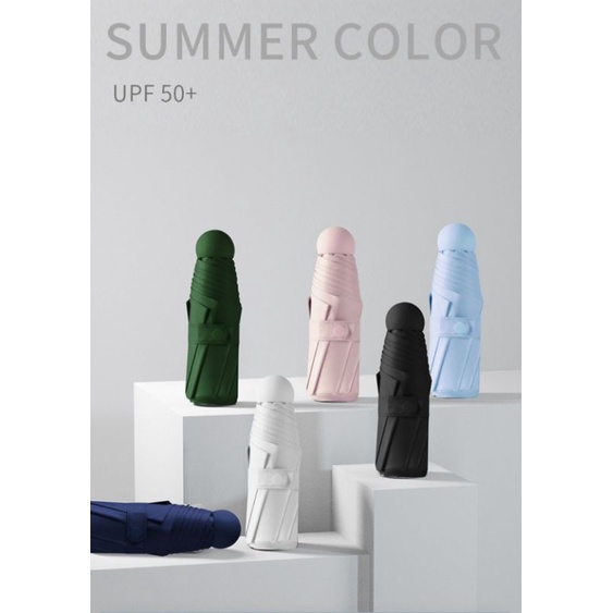 ภาพหน้าปกสินค้าพร้อมส่ง ️ ร่มพับ ร่มพกพา กัน UV ️ กันฝน ขนาดเล็ก (ร่มมินิแคปซูล)