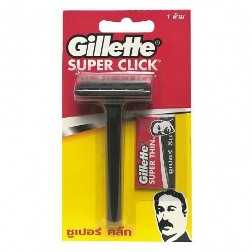 ps456shop : ใบมีดโกนพร้อมด้าม Gillette Super Click Razor ระบบใบมีดคู่ ...