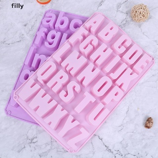 [FILLY] Silicone English Alphabet Ice Chocolate Letter Mould Cake Jelly Baking Mold DFG