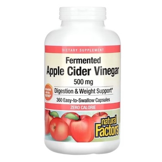 ภาพหน้าปกสินค้าแอปเปิ้ล ไซเดอร์ วีนีการ์ เข้มข้น Natural Factors, Apple Cider Vinegar, 500 mg ที่เกี่ยวข้อง