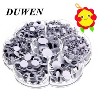 DUWEN 700 ชิ้น 4-12 มม. ตาปลอมของเล่นทำตุ๊กตาสัตว์ติดด้วยตนเอง