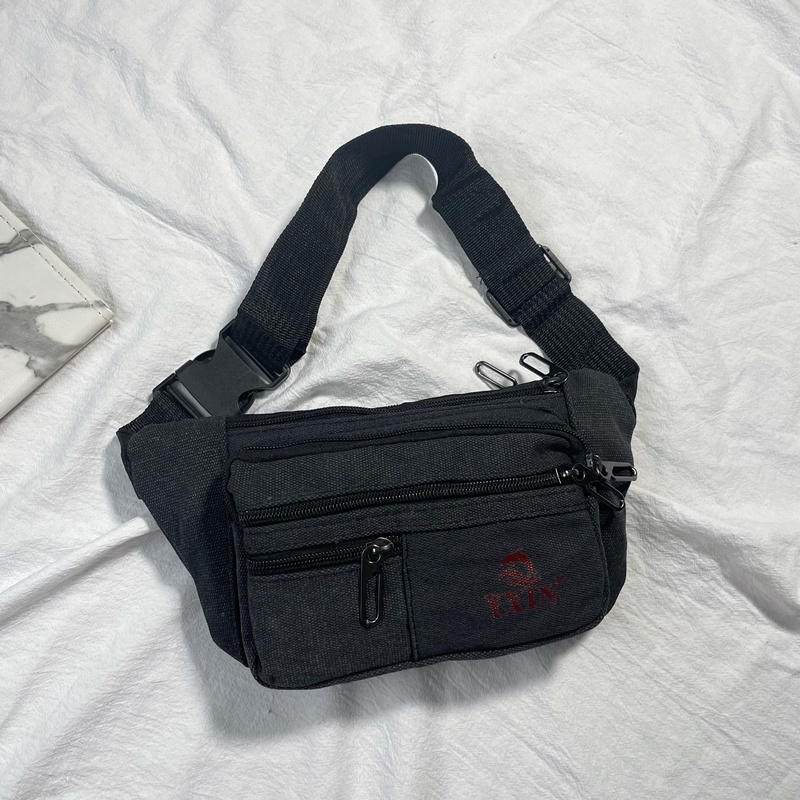 กระเป๋าคาดเอว-กระเป๋าคาดอกผู้ชาย-1109-yxin-fashion-กระเป๋าผ้าเเคนวาส-ผ้ากระสอบ-ขนาดเล็ก-small-size
