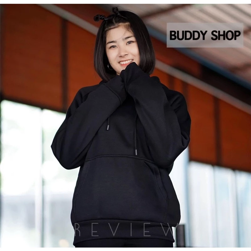 เสื้อคลุมกันหนาวแขนยาวมีฮู้ด สีดำล้วน ไซส์ยุโรป เกรดส่งนอก ผ้าหนา ใส่ได้ทั้งชายและหญิง https://wayoza.com