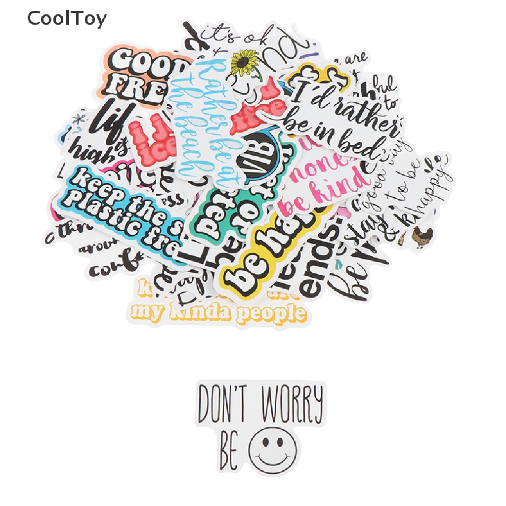 cooltoy-สติกเกอร์คําพูดภาษาอังกฤษ-50-ชิ้น-สําหรับตกแต่งแล็ปท็อป-คอมพิวเตอร์