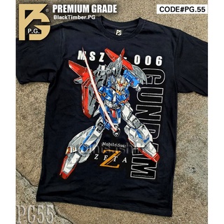 เสื้อยืดผ้าฝ้ายพรีเมี่ยม PG 55 MSZ-006 Gundam Zeta Mobile Sui เสื้อยืด หนัง นักร้อง เสื้อดำ สกรีนลาย ผ้านุ่ม PG T SHIRT