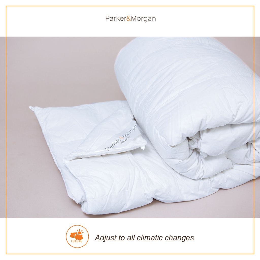 Parker&Morgan รุ่น Belgravia ไส้ผ้านวมขนห่านแท้ 90/10 ขนาด King มอบสัมผัสแห่งการพักผ่อนระดับพรีเมียม ปรับอุณหภูมิให้พอเหมาะกับร่างกายคุณตลอดคืนเพื่อการนอนหลับที่สมบูรณ์แบบที่สุด