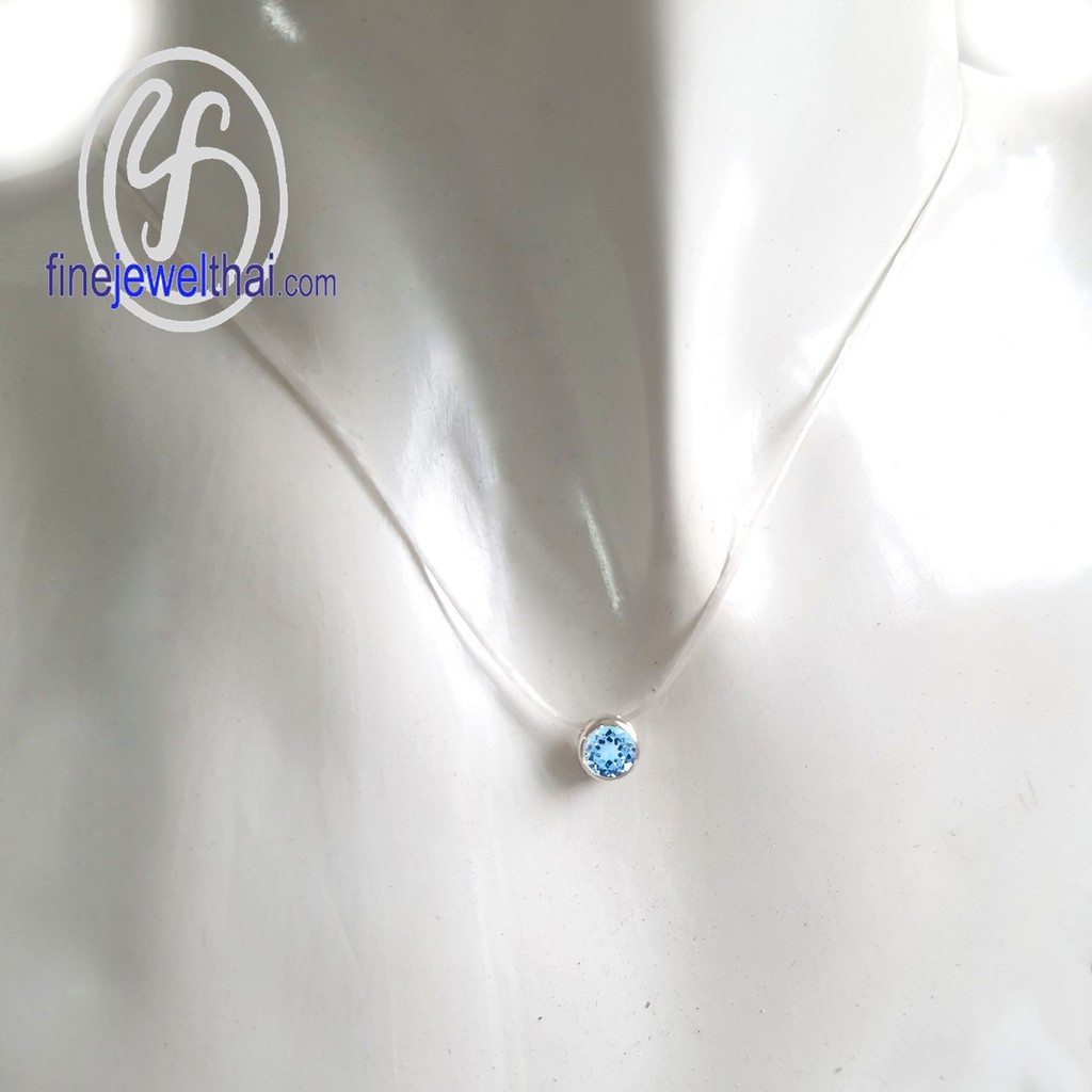 finejewelthai-จี้โทพาซ-โทพาซ-จี้พลอย-พลอยประจำเดือนเกิด-topaz-silver-pendant-birthstone-p1085tp00-ราคาต่อชิ้น