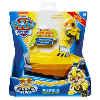 PAW Patrol Mighty Pups Charged Up Rubble’s Deluxe Vehicle with Lights and Sounds Paw Patrol Mighty Pups ยานพาหนะดีลักซ์ แบบมีไฟ และเสียง