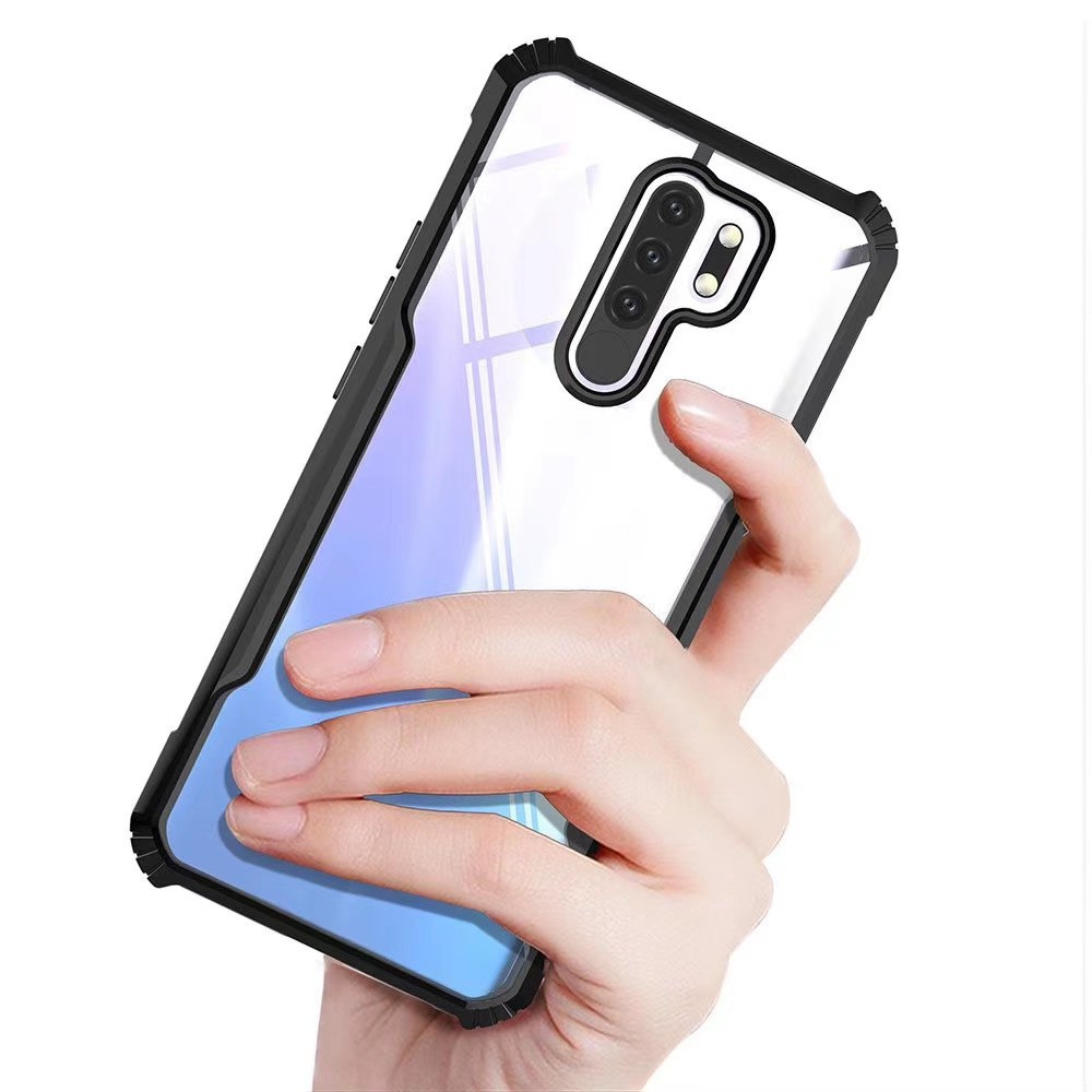 พร้อมส่งในไทย-เคสกันกระแทกขอบสีหลังใสxiaomi-mi11-5g-mi-11lite-redmi9