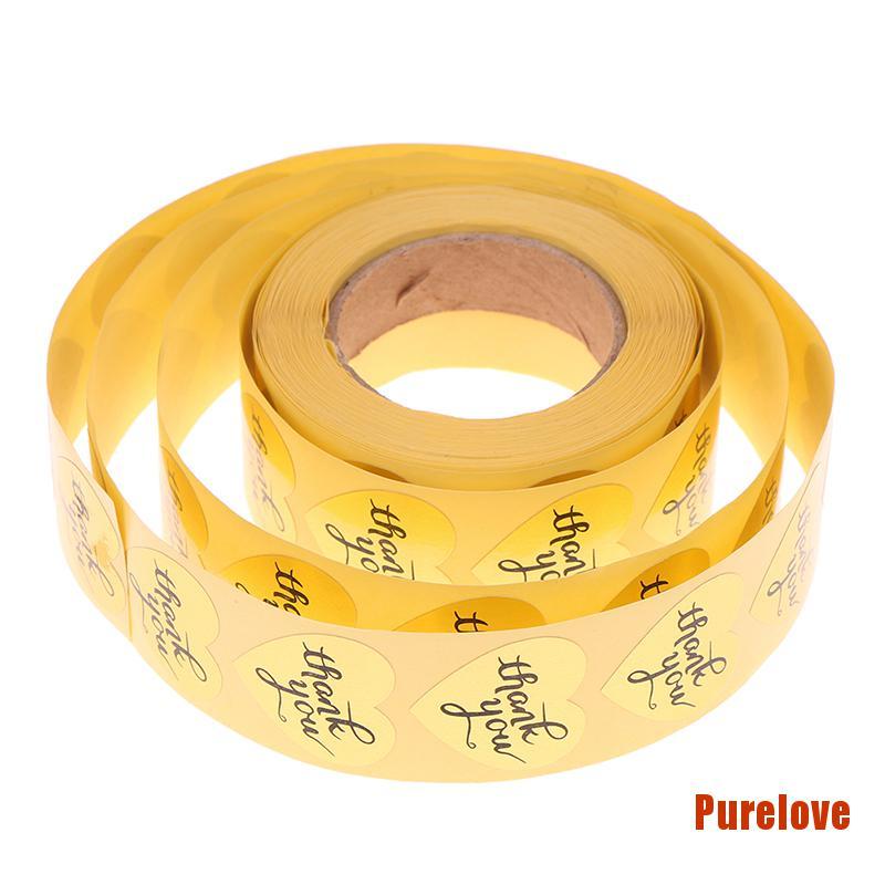 purelove-500-สติกเกอร์-thank-you-gold-heart-diy-สําหรับติดตกแต่ง