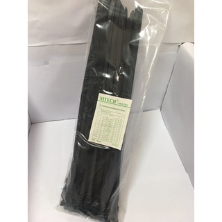 "NITECH" CABLE TIE NYLON BLACK COLOR  ***(ราคาต่อ1แพ็ค)***  (สามารถออกใบกำกับภาษีได้ค่ะ)